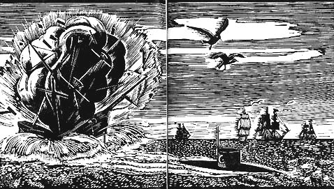 black-and-white illustration from pp. 90-91